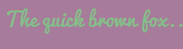 Image with Font Color 83BF88 and Background Color A97B9B